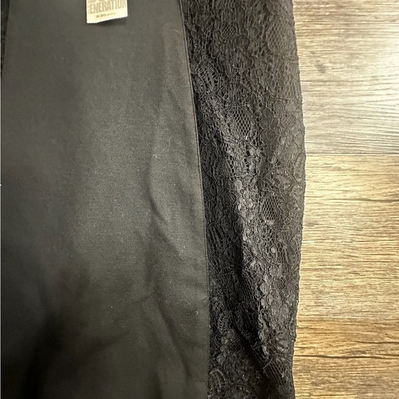 BCBG Black Lace Panel Pencil Skirt - Picture 7 of 8